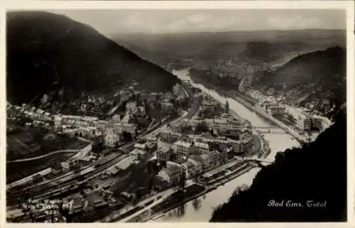 Ak Bad Ems an der Lahn, Totalansicht