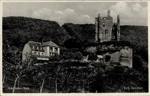 Ak Cordel Kordel in der Eifel, Hotel Pension Bretz, Burg Ramstein