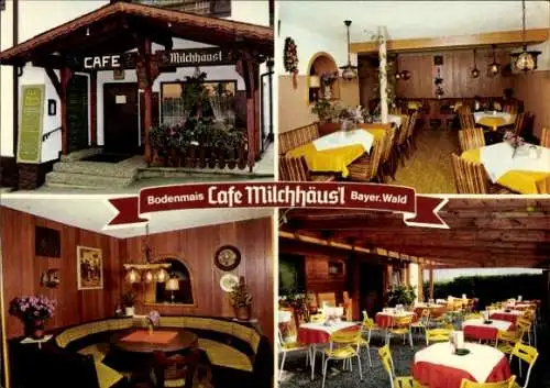 Ak Bodenmais im Bayerischen Wald Niederbayern, Café Milchhäusl von Familie Zelzer