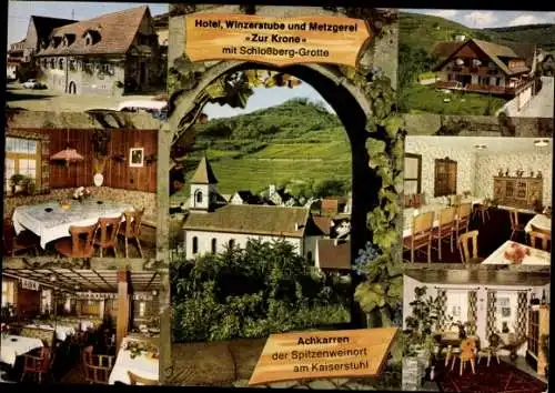 Ak Achkarren Vogtsburg im Kaiserstuhl, Hotel Winzerstube zur Krone, Kaiserstuhl