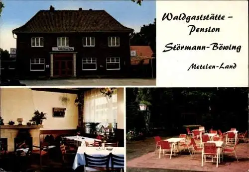 Ak Metelen Land in Westfalen, Waldgaststätte-Pension Störmann-Böwing, Terrasse