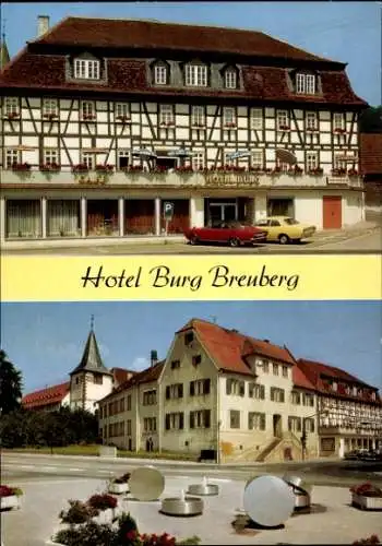 Ak Höchst im Odenwald, Hotel-Café-Restaurant Burg Breuberg, Fachwerkhaus