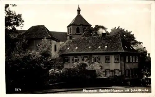 Ak Pforzheim im Schwarzwald, Raichlin-Museum, Schlosskirche