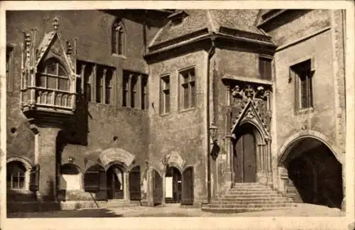 Ak Regensburg an der Donau Oberpfalz, Rathaus, Portal