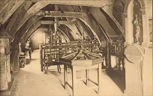 Ak Anvers Antwerpen Flandern, Holzinnenraum, Granary with beams and joists from the XVI th century