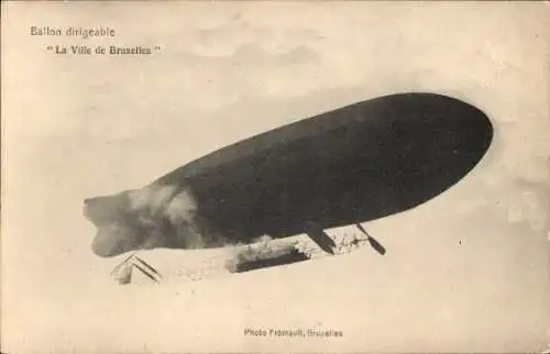 Ak Belgisches Luftschiff La Ville de Bruxelles