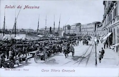 Ak Messina Sicilia Sizilien, Corso Vittorio Emanuele