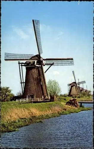 Ak Niederlande, Windmühle, Fluss