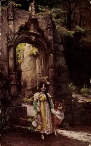 Künstler Ak Sedillot, In den Ruinen