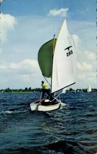 Ak Segelboot, Segelpartie, Segel Nr. 285