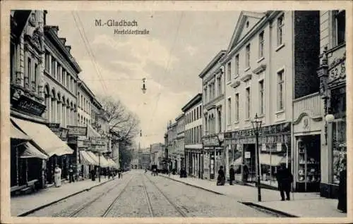 Ak Mönchengladbach am Niederrhein, Krefelderstraße, Geschäfte