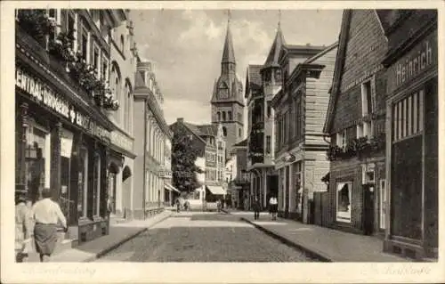 Ak Hohenlimburg Hagen in Westfalen, Freiheitstraße, Drogerie, Kirche