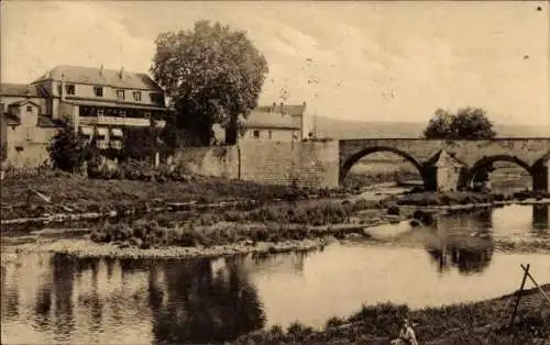 Ak Echternacherbrück, Hotel Bitburger Hof, Kanustation