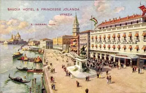 Künstler Ak Venezia Venedig Veneto, Savoia Hotel, Princesse Jolanda