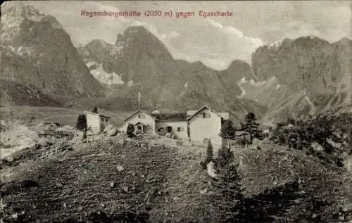 Ak Santa Cristina Val Gardena St. Christina in Gröden Südtirol, Regensburgerhütte