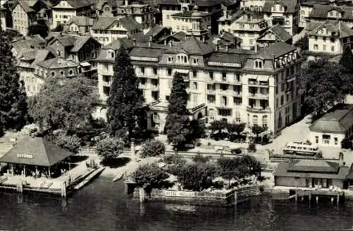 Ak Gersau Kanton Schwyz, Hotel Müller, Luftbild