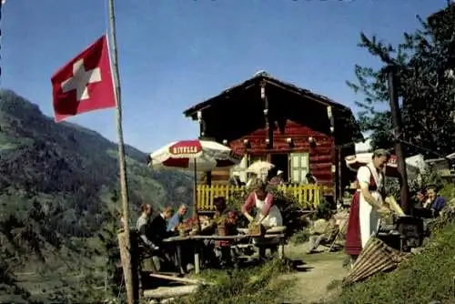 Ak Grächen Ried Kanton Wallis, Restaurant Bergji Alp