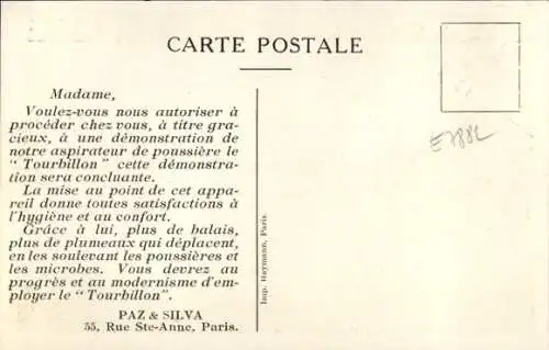 Ak Reklame, Aspirateurs de Poussiere, l'Ouragan, le Tourbillon, Staubsauger