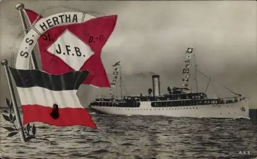Ak Dampfer SS Hertha, St. D.-G. J.F.B.