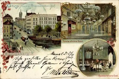 Litho Kaliningrad Königsberg Ostpreußen, Hotel Preußischer Hof, Innenansicht