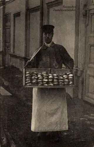 Ak Russland, Russischer Pastetenverkäufer