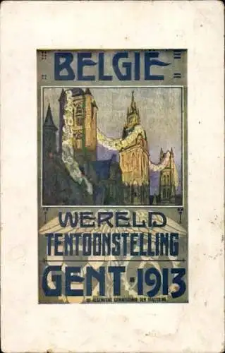 Künstler Ak Gand Gent Ostflandern, Weltausstellung 1913