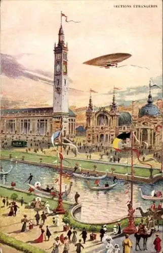Künstler Ak Bruxelles Brüssel, Weltausstellung 1910, Sections Etrangeres