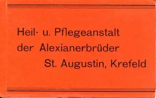 Set von 24 Ak Krefeld am Niederrhein im Umschlag, Pflegeanstalt der Alexanderbrüder St. Augustin