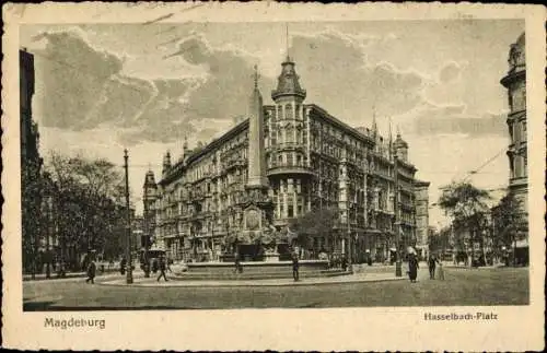 Ak Magdeburg in Sachsen Anhalt, schöne Detailansicht