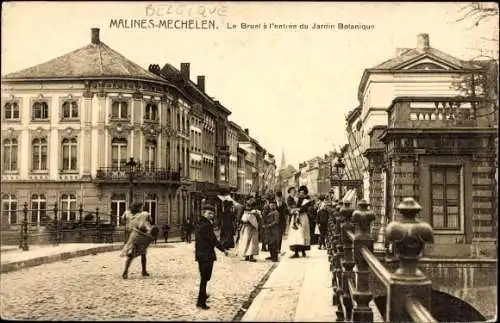 Ak Mechelen Mechelen Mechelen Flandern Antwerpen, Le Bruel, Eingang zum Botanischen Garten