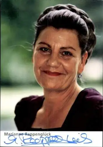 Ak Schauspielerin Marianne Rappenglück, Autogramm, Portrait