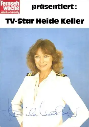 Ak Schauspielerin Heide Keller, Portrait, Autogramm, Fernsehwoche