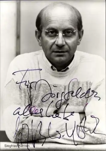 Ak Schauspieler Siegfried Kernen, Portrait, Autogramm
