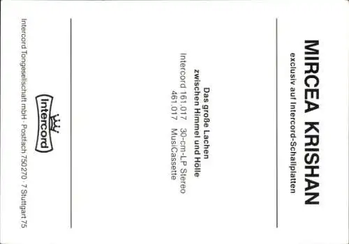 Ak Schauspieler Mircea Krishan, Portrait, Autogramm, Mikrofon