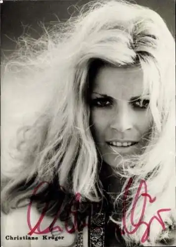 Ak Schauspielerin Christiane Krüger, Portrait, Autogramm