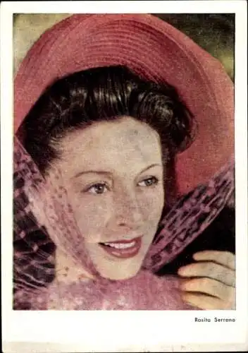 Ak Schauspielerin Rosita Serrano, Portrait, Hut