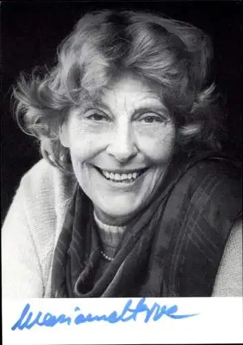 Ak Schauspielerin Marianne Hoppe, Portrait, Autogramm