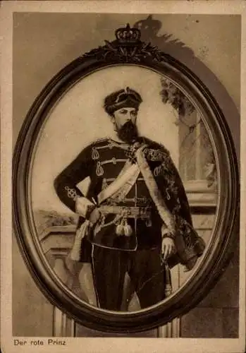 Ak Der rote Prinz, Prinz Friedrich Karl, Portrait