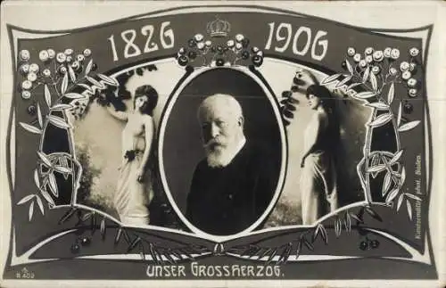 Ak Großherzog Friedrich I. von Baden, Portrait