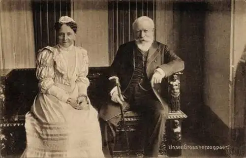 Ak Großherzog Friedrich I von Baden, Luise von Preußen, Portrait