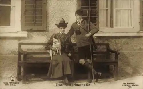 Ak Kronprinz Wilhelm von Preußen, Kronprinzessin Cecilie von Preußen, Spitz