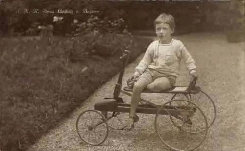 Ak Prinz Ludwig von Bayern, Kinderportrait