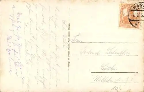 Ak Hanau am Main, Partie am Mainkanal