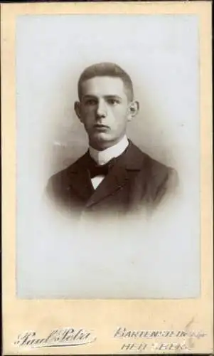 CdV Bartoszyce Bartenstein Ostpreußen, Portrait von einem jungen Mann