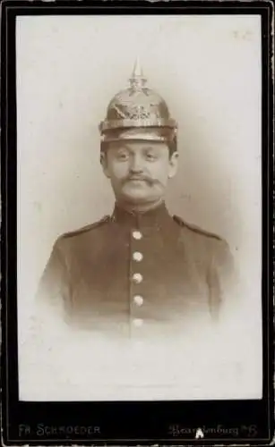 CdV Brandenburg an der Havel, Deutscher Soldat in Uniform, Feld-Artillerie Regiment 3, Portrait