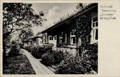 Ak Kettwig Essen Ruhrgebiet, Stadtwaldsanatorium Jungborn, Wohnhäuschen im Herrenpark