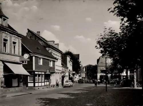 Ak Kettwig Essen im Ruhrgebiet, Markt, Geschäfte, Sparkasse