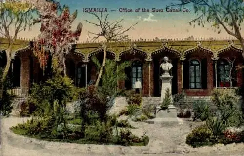 Ak Ismailia Ägypten, Büro der Suezkanal-Gesellschaft.