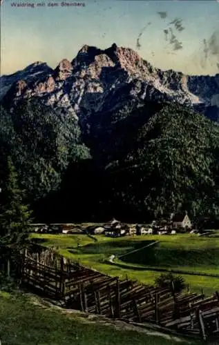 Ak Waidring in Tirol, Panorama mit Steinberg, Ort