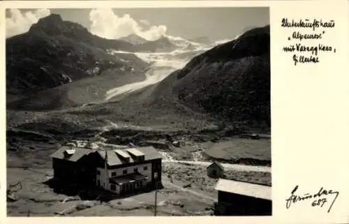 Ak Mayrhofen im Zillertal Tirol, Unterkunftshaus Alpenrose, Waxeggkees